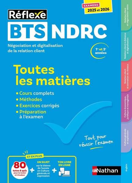 Reflexe; Bts Ndrc; Toutes les Matieres; 1re et 2e Annees Edition