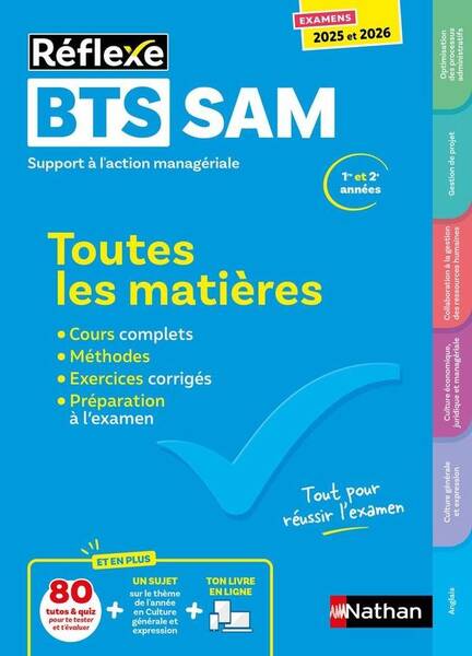 Reflexe; Bts Sam; Toutes les Matieres; 1re et 2e Annees Edition