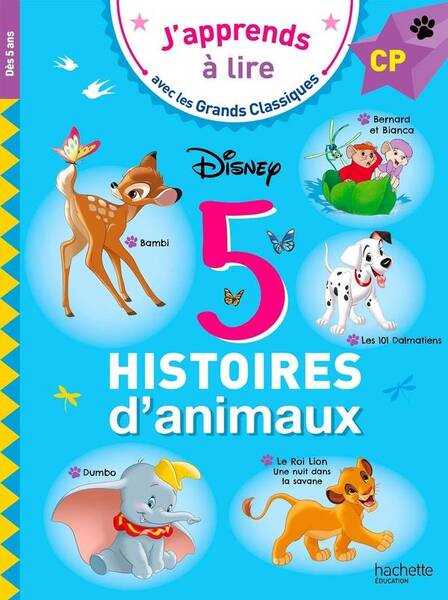 Disney : 5 histoires d'animaux : CP