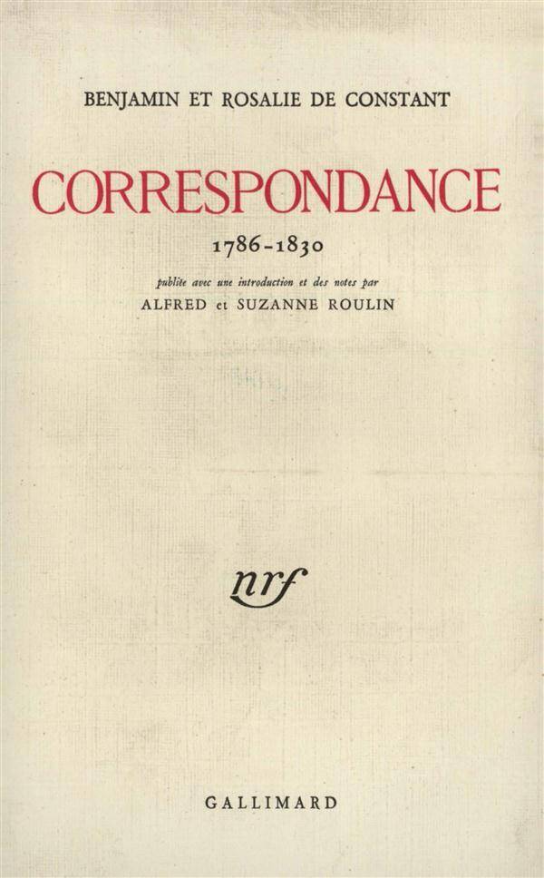 Correspondance : 1786-1830