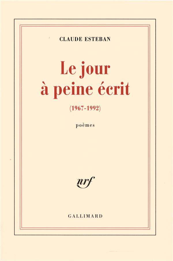 Le jour à peine écrit (1967-1992)