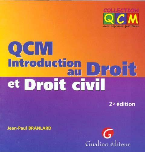 Qcm Introduction au Droit et Droit Civil