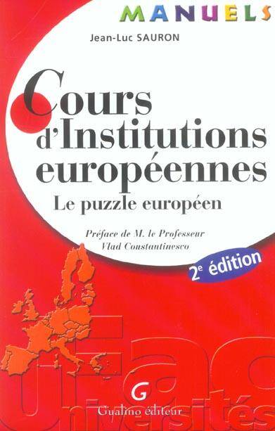 Cours D Institutions Europeennes