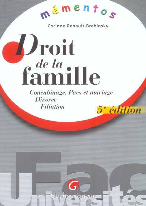 Memento - Droit de la Famille