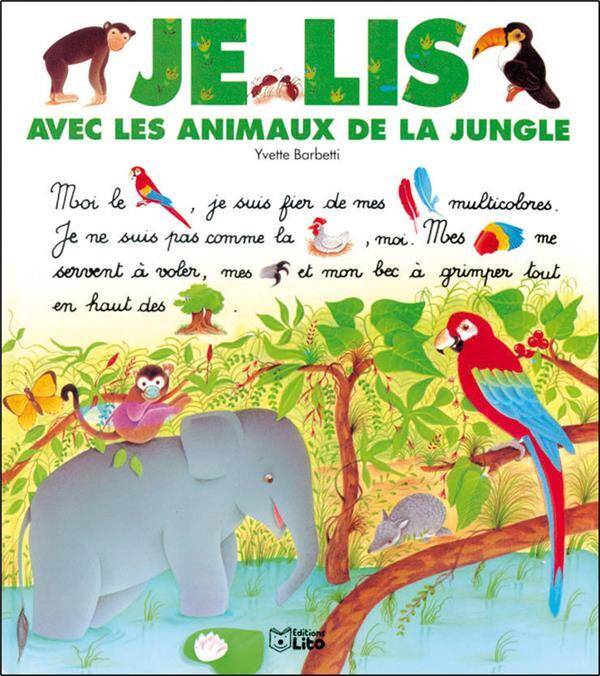 Je lis avec les animaux de la jungl