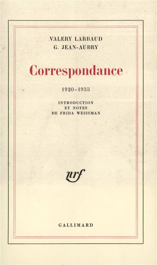 Correspondance: 1920-1935