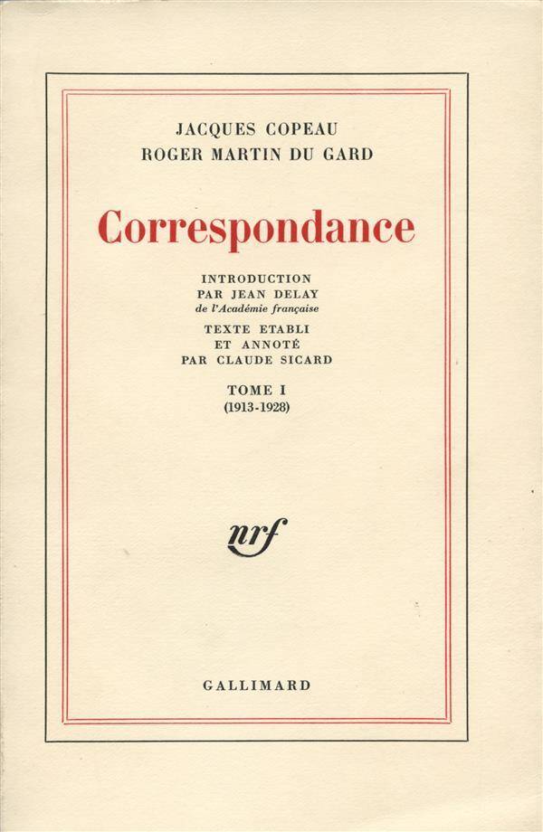 Correspondance / 2 vol.: 1913-1949