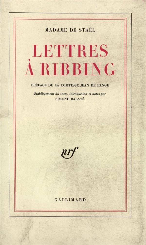 Lettres à Ribbing