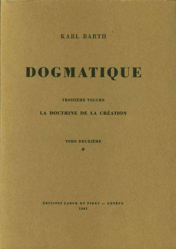 Dogmatique volume III tome 2* broché