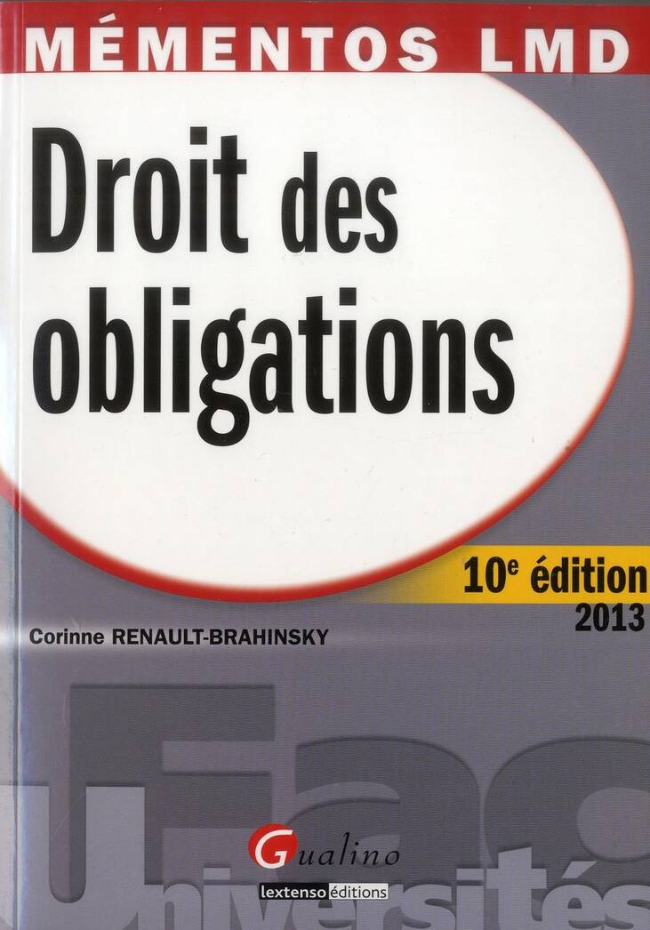 Droit des Obligations (10e Edition)