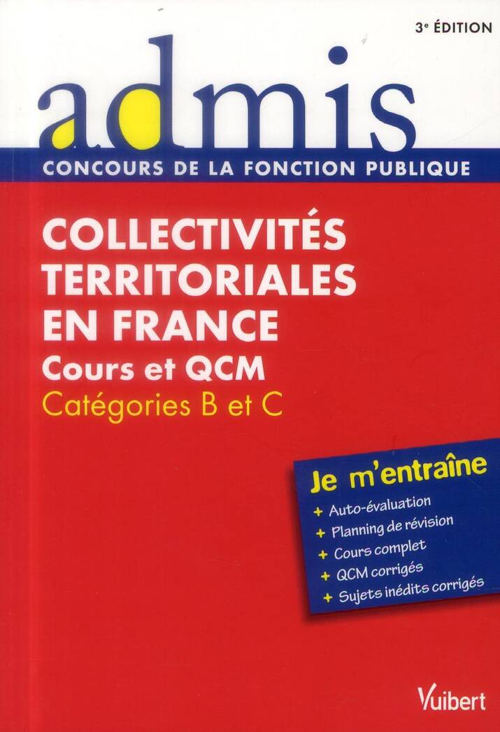 Collectivites Territoriales en France; Cours et Qcm; Categories B et