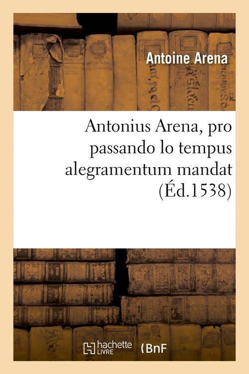 Antonius arena, pro passando lo