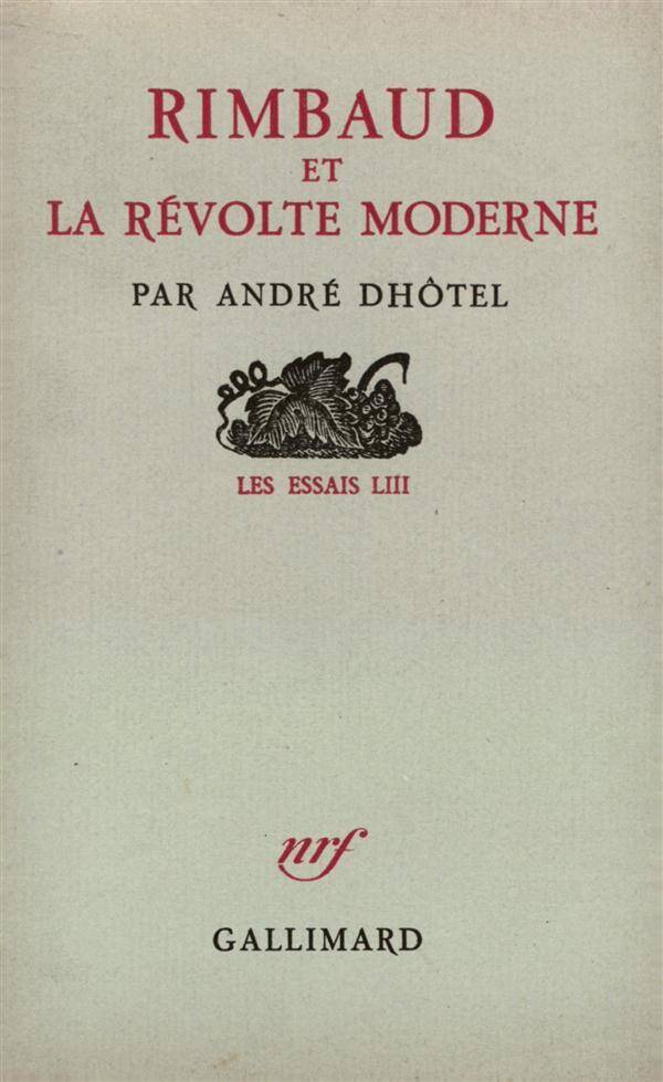 Rimbaud et la révolte moderne