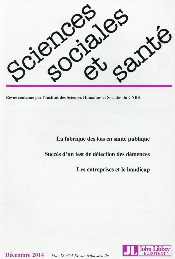 Revue Sciences Sociales et Sante N.32