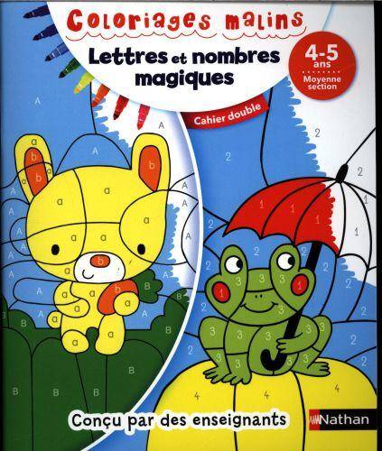 Lettres et nombres magiques, 4-5 ans, moyenne section : cahier double