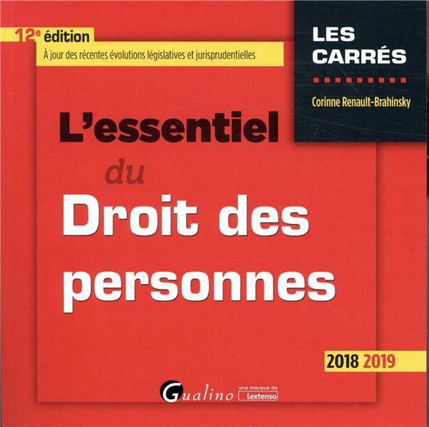 L'Essentiel du Droit des Personnes (Edition 2018/2019)
