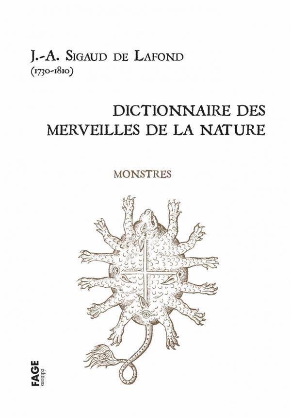 Dictionnaire des Merveilles de la Nature ; Monstres