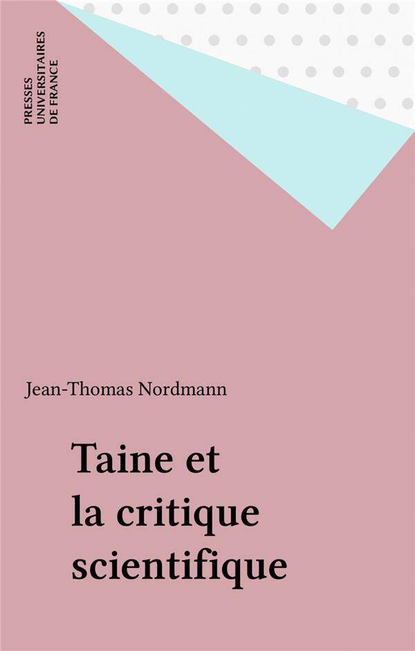 IAD - Taine et la critique scientifique