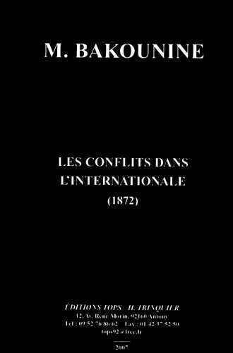 Les Conflits Dans l'Internationale, 1872