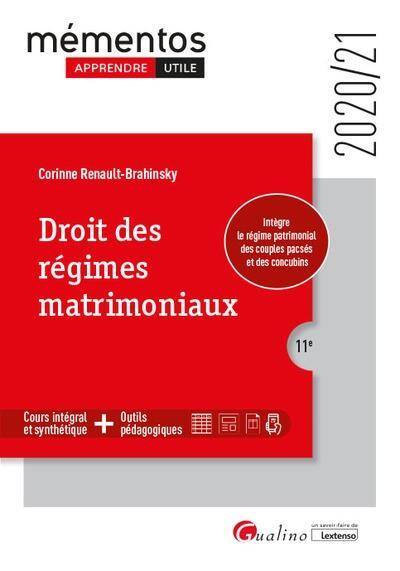 Droit des Regimes Matrimoniaux (Edition 2020/2021)