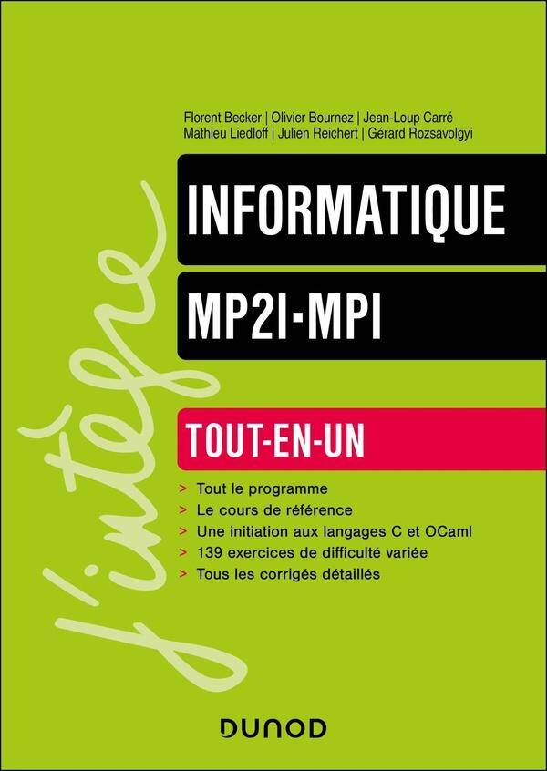 Informatique MP2I, MPI : tout-en-un