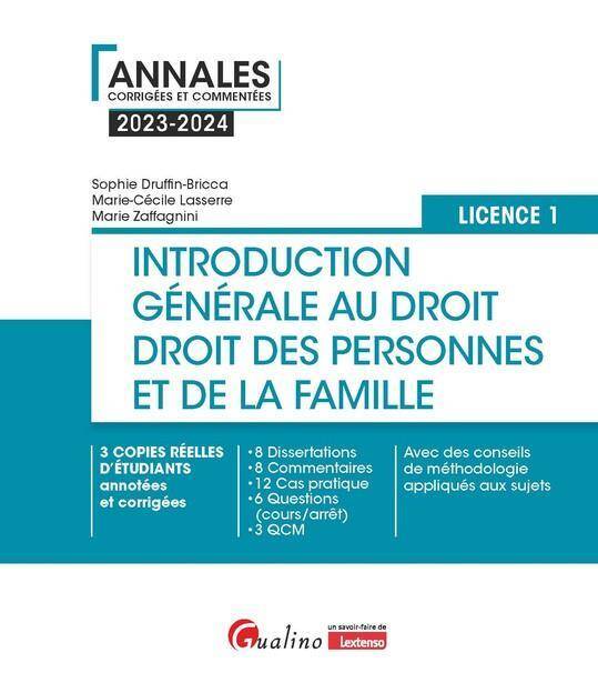 Introduction Generale au Droit et Droit des Personnes et de la