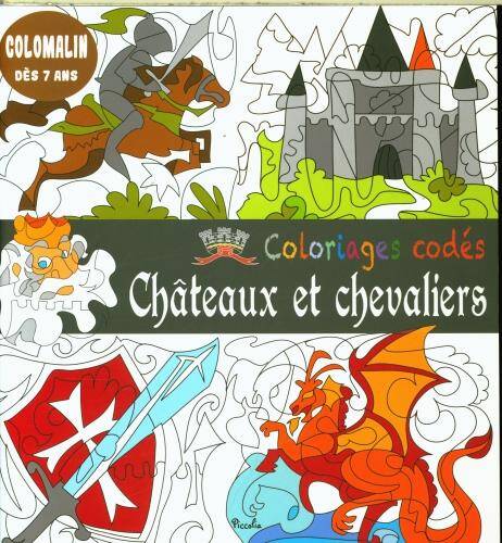 Coloriages codés : châteaux et chevaliers