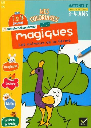 Mes coloriages magiques : les animaux de la ferme PS