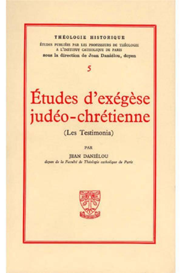 Th N5 - Etudes D'Exegese Judeo-Chretienne
