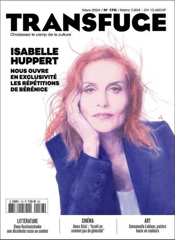 Transfuge N.176 ; Isabelle Huppert