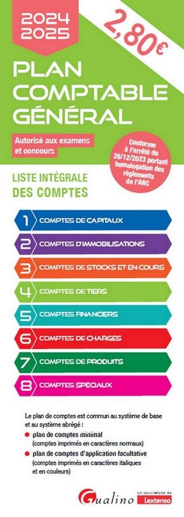 Plan Comptable General 2024 Liste Integrale des Comptes Autorise aux