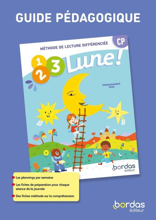 1, 2, 3 Lune; Methode de Lecture Differenciee; Cp; Guide Pedagogique